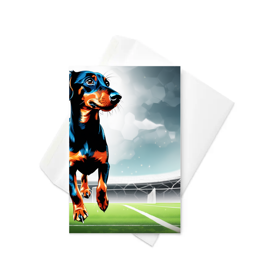 PugMug Custom Black Dachshund Greeting Card