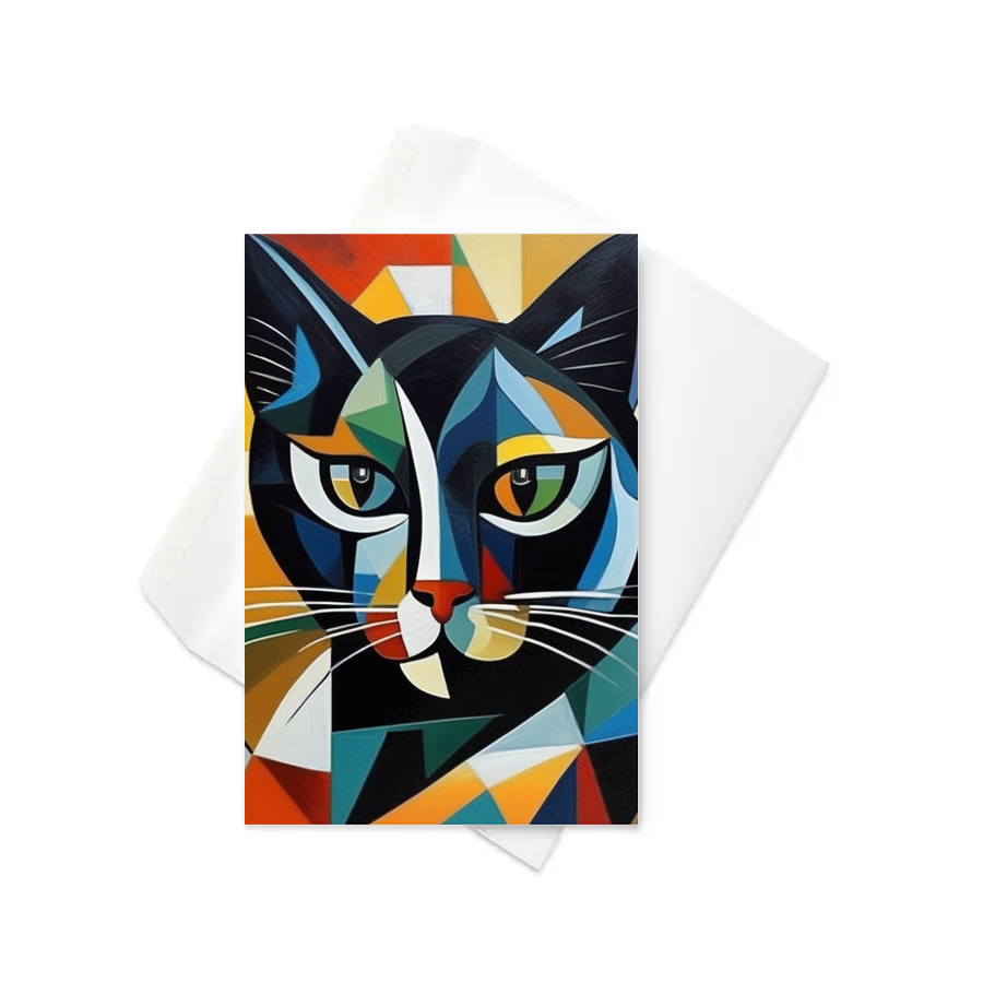 PugMug Custom Black Exotic Cat Greeting Card