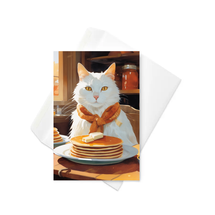PugMug Custom White Companion Cat Greeting Card