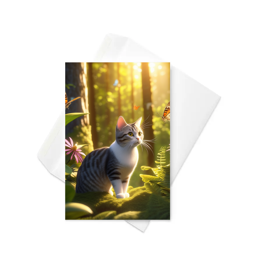 PugMug Custom Tabby American Shorthair Cat Greeting Card