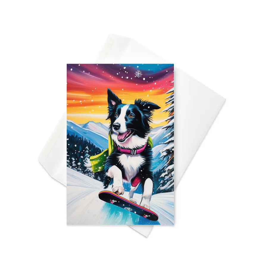PugMug Custom Border Collie Greeting Card