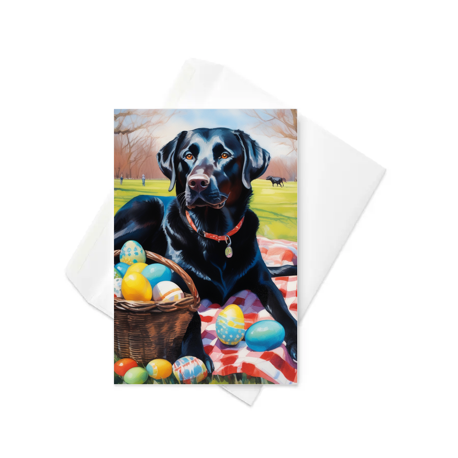 PugMug Custom Black Labrador Retriever Greeting Card