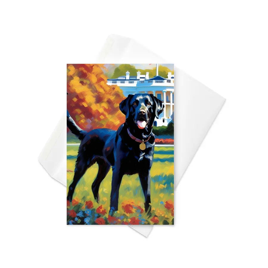 PugMug Custom Black Labrador Retriever Greeting Card