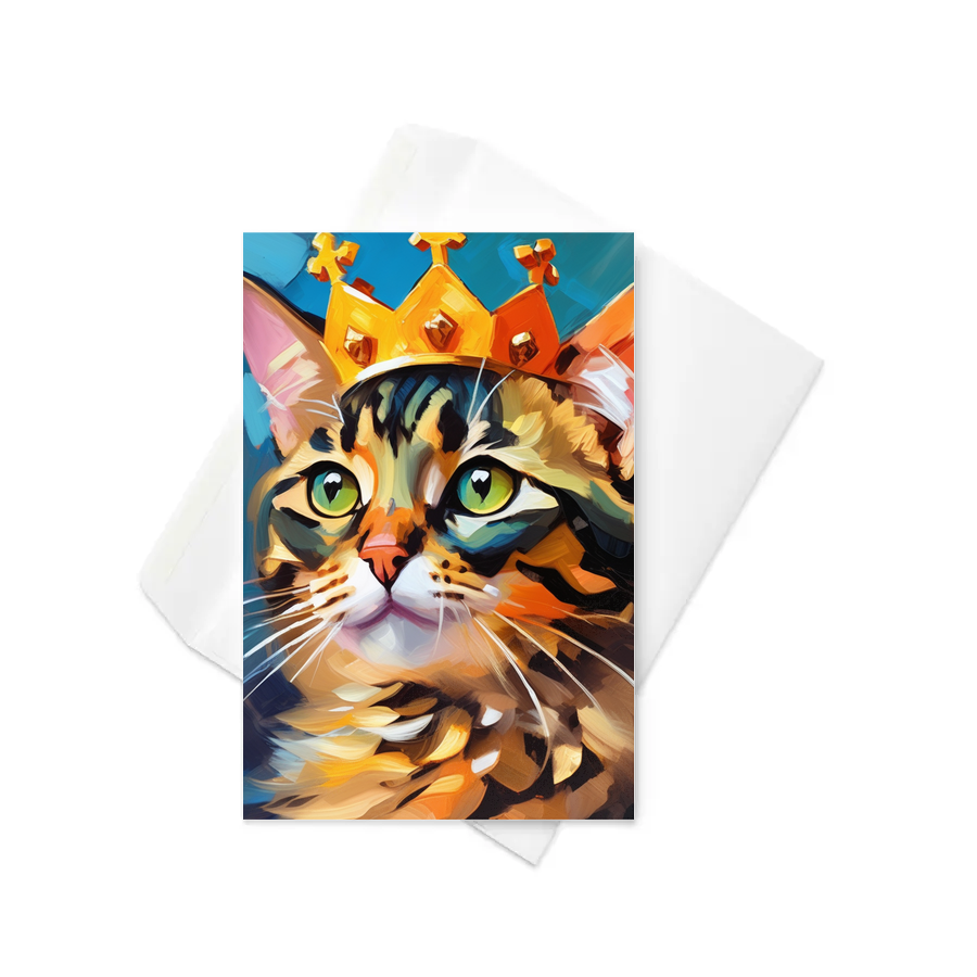 PugMug Custom Tabby Exotic Cat Greeting Card