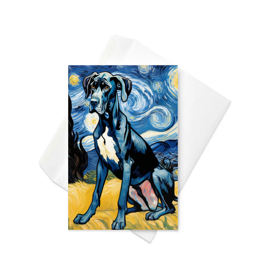 PugMug Custom Great Dane Greeting Card