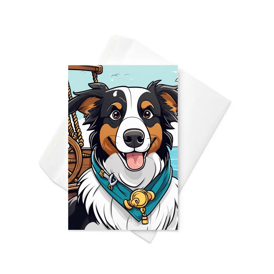 PugMug Custom Border Collie Greeting Card