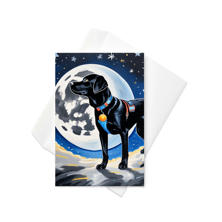 PugMug Custom Black Labrador Retriever Greeting Card