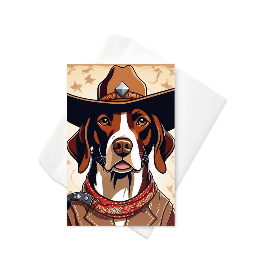 PugMug Custom Pointer Dog Greeting Card