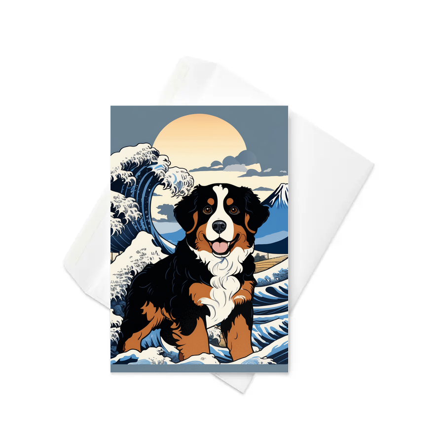 PugMug Custom Bernese Mountain Dog Greeting Card