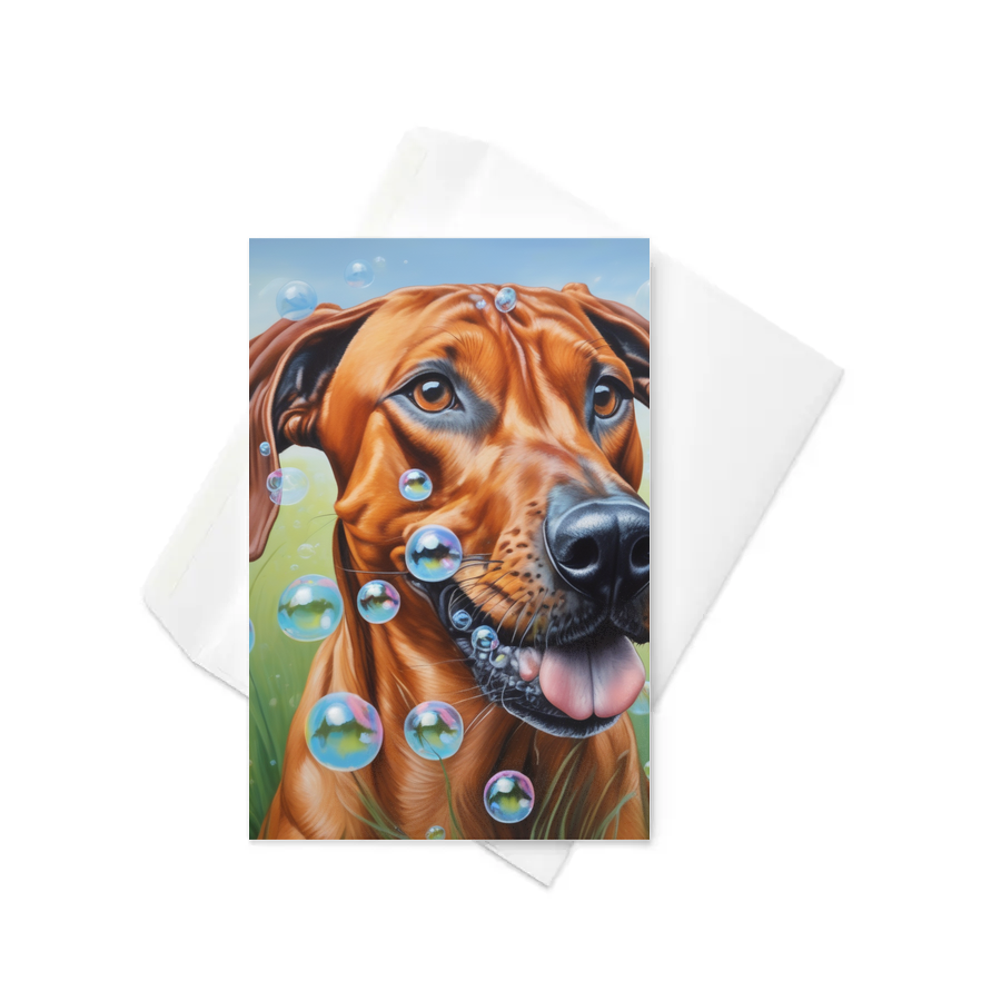 PugMug Custom Rhodesian Ridgeback Greeting Card
