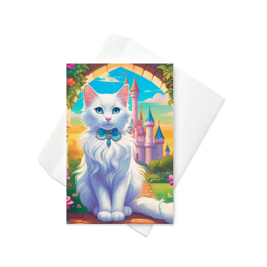 PugMug Custom White Companion Cat Greeting Card
