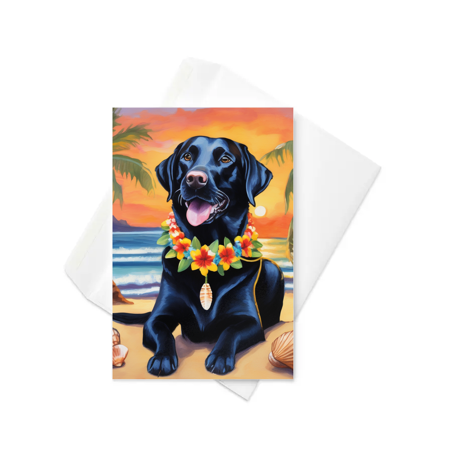PugMug Custom Black Labrador Retriever Greeting Card