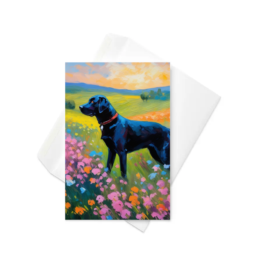 PugMug Custom Black Labrador Retriever Greeting Card