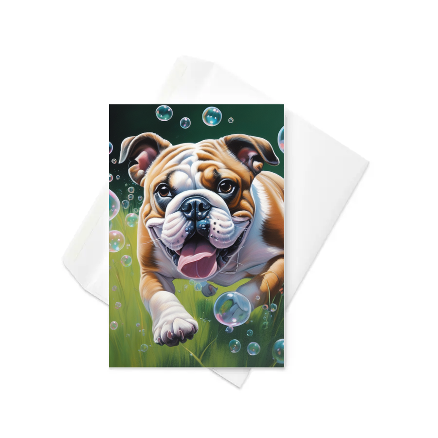 PugMug Custom Bulldog Greeting Card