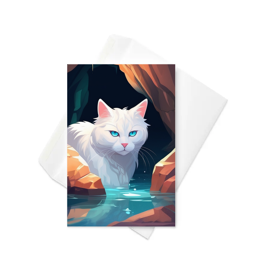 PugMug Custom White Companion Cat Greeting Card