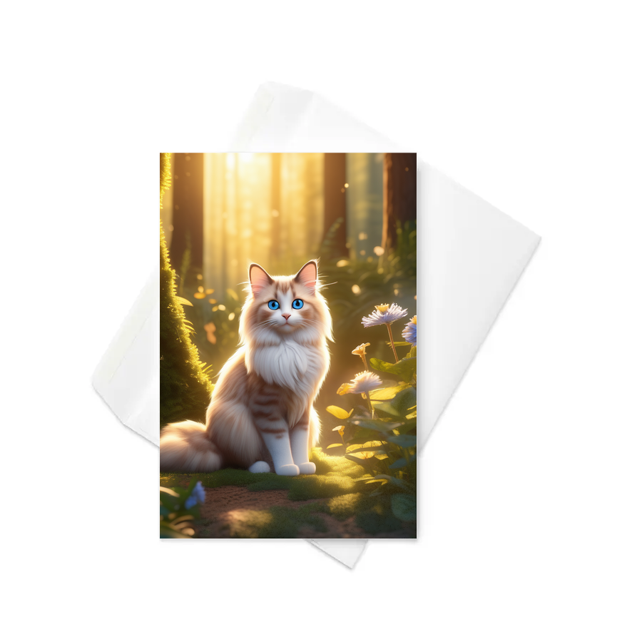 PugMug Custom Tabby Ragdoll Cat Greeting Card