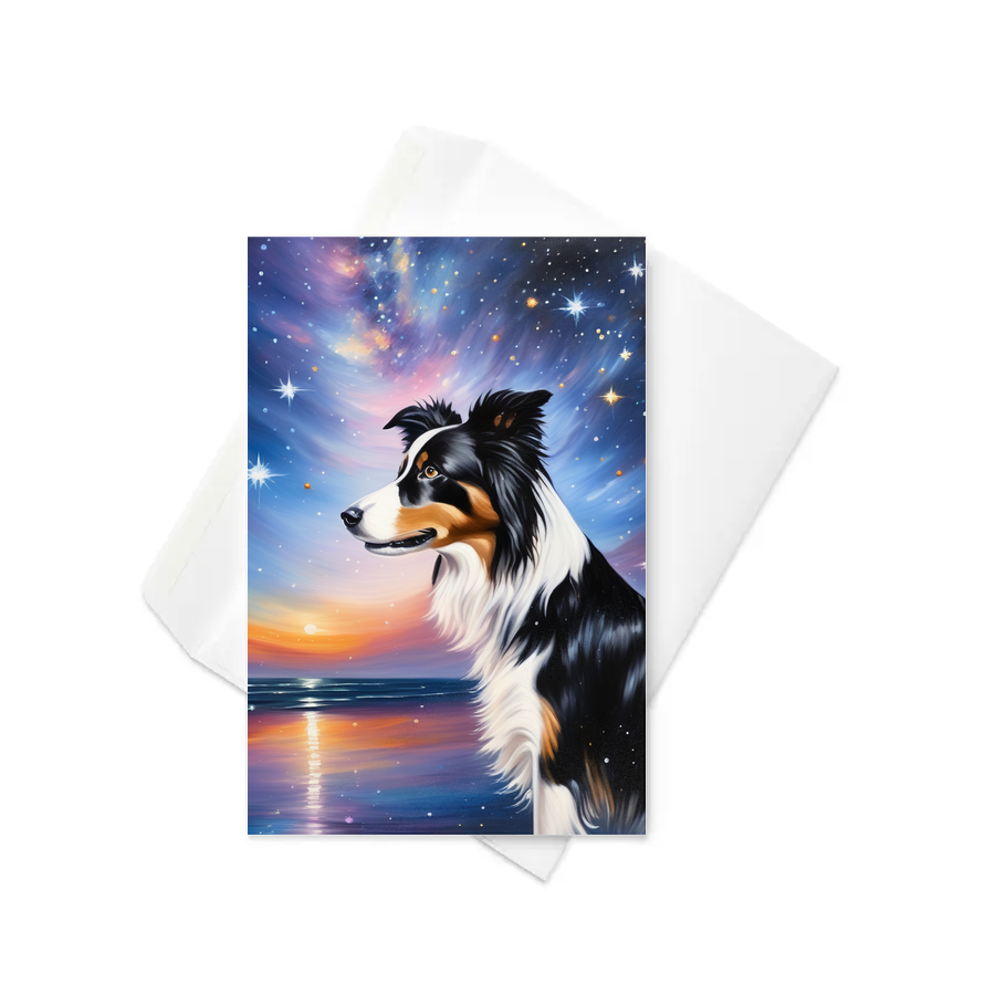 PugMug Custom Border Collie Greeting Card