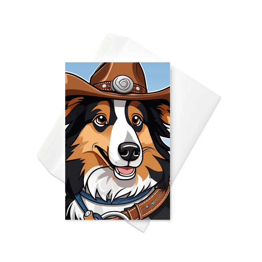 PugMug Custom Collie Greeting Card