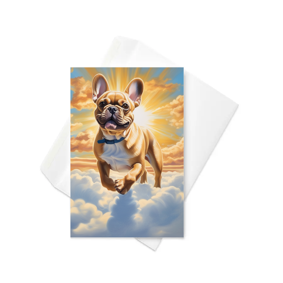 PugMug Custom Tan French Bulldog Greeting Card