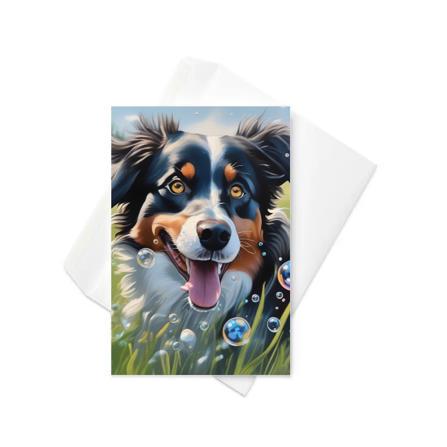 PugMug Custom Miniature American Shepherd Greeting Card