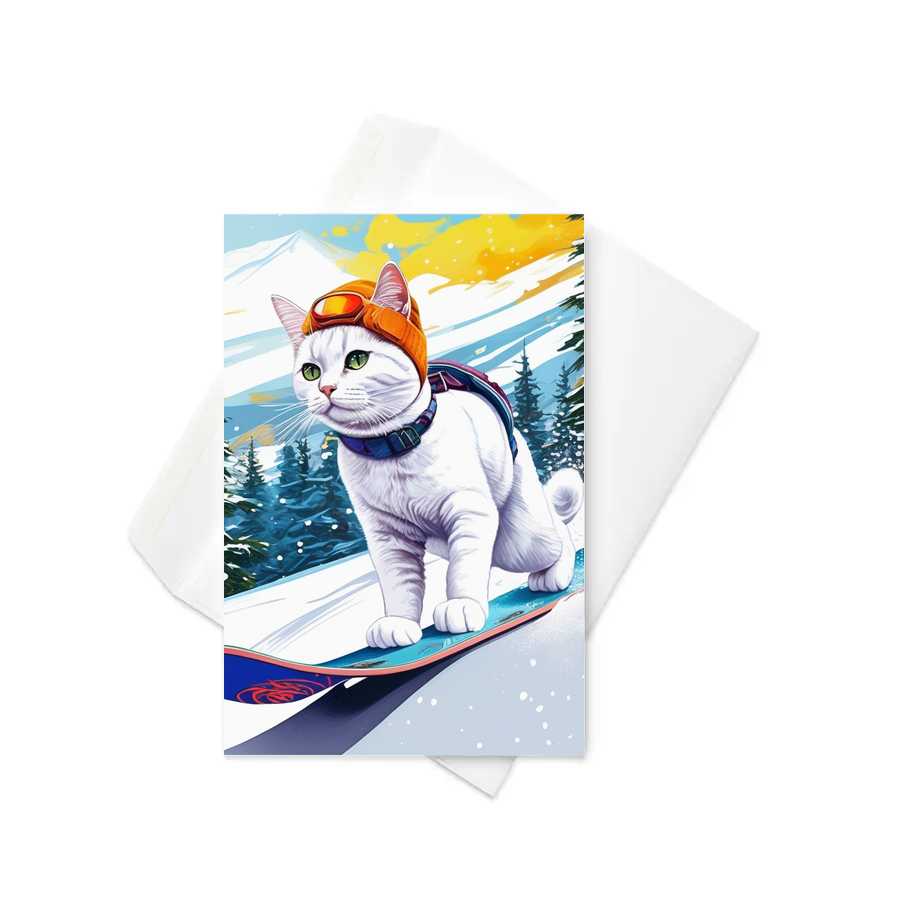 PugMug Custom White Companion Cat Greeting Card
