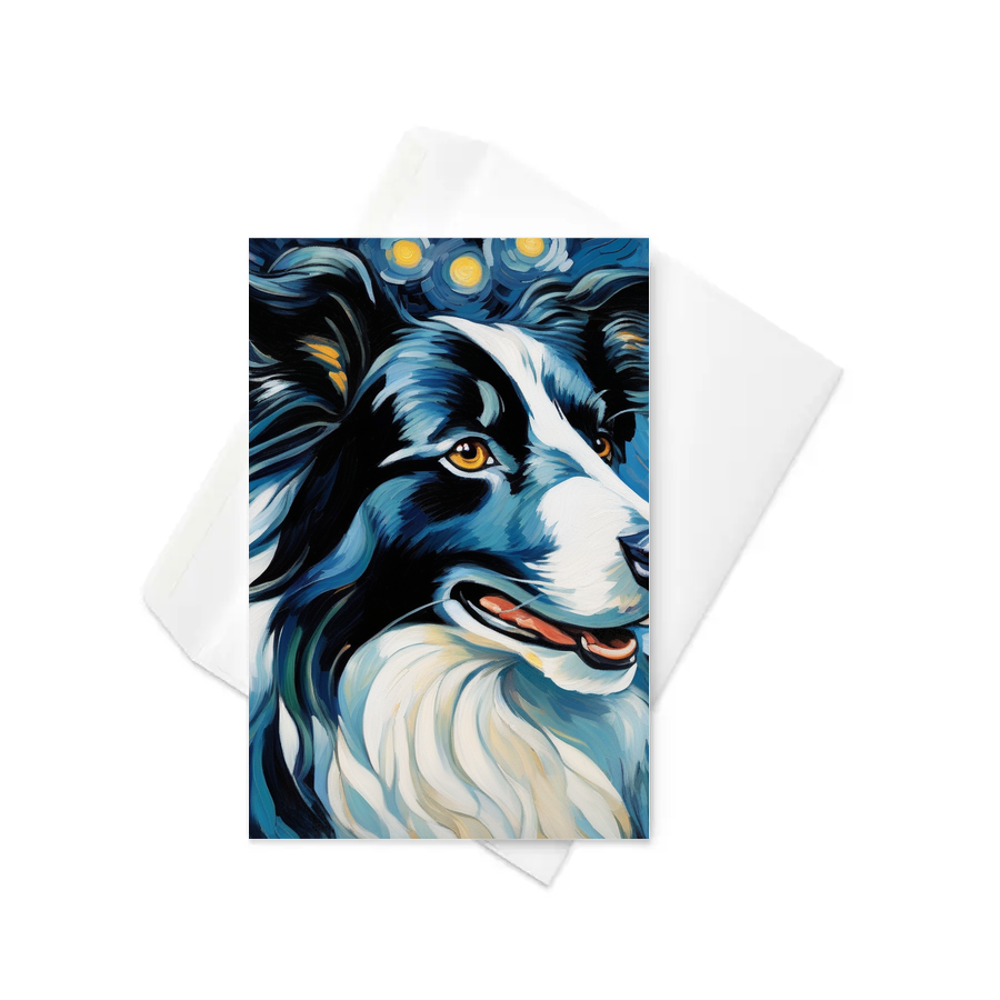 PugMug Custom Border Collie Greeting Card