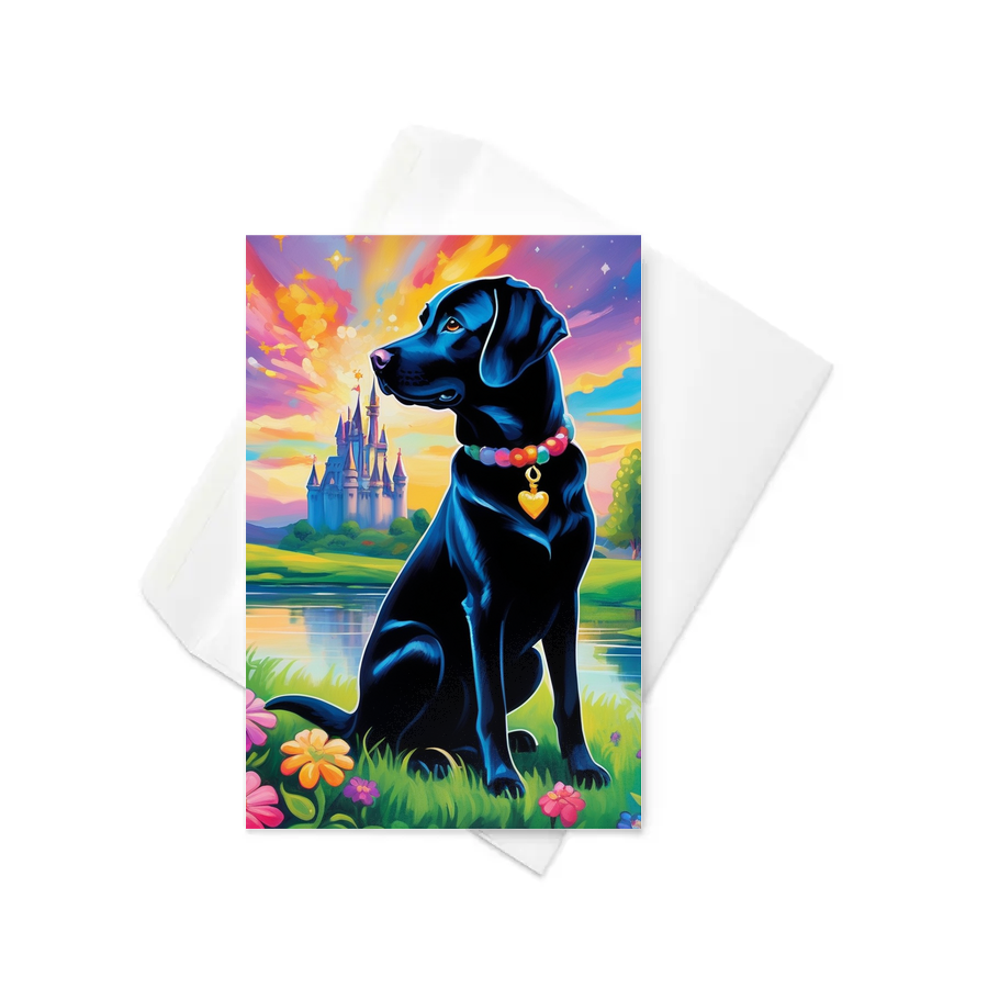 PugMug Custom Black Labrador Retriever Greeting Card