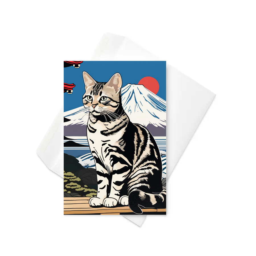 PugMug Custom Tabby American Shorthair Cat Greeting Card