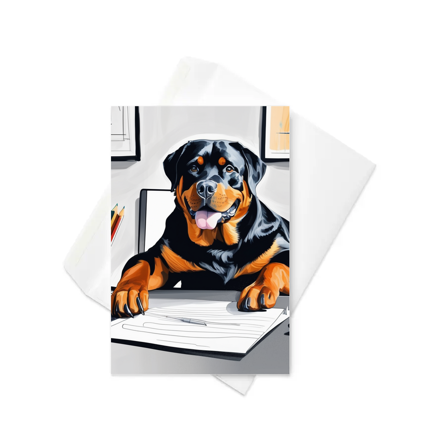 PugMug Custom Rottweiler Greeting Card