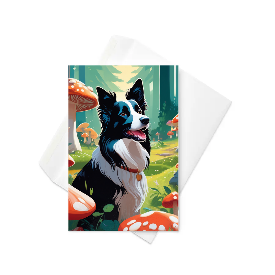 PugMug Custom Border Collie Greeting Card