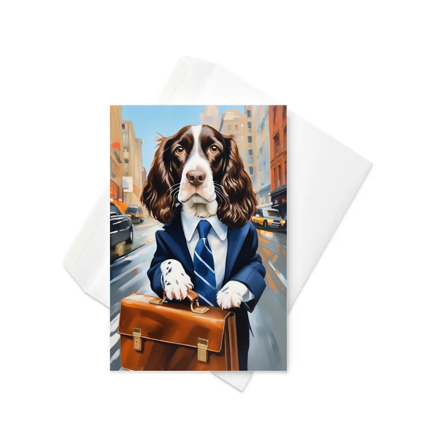 PugMug Custom English Springer Spaniel Greeting Card
