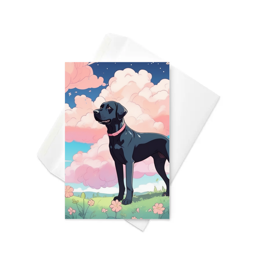 PugMug Custom Black Labrador Retriever Greeting Card