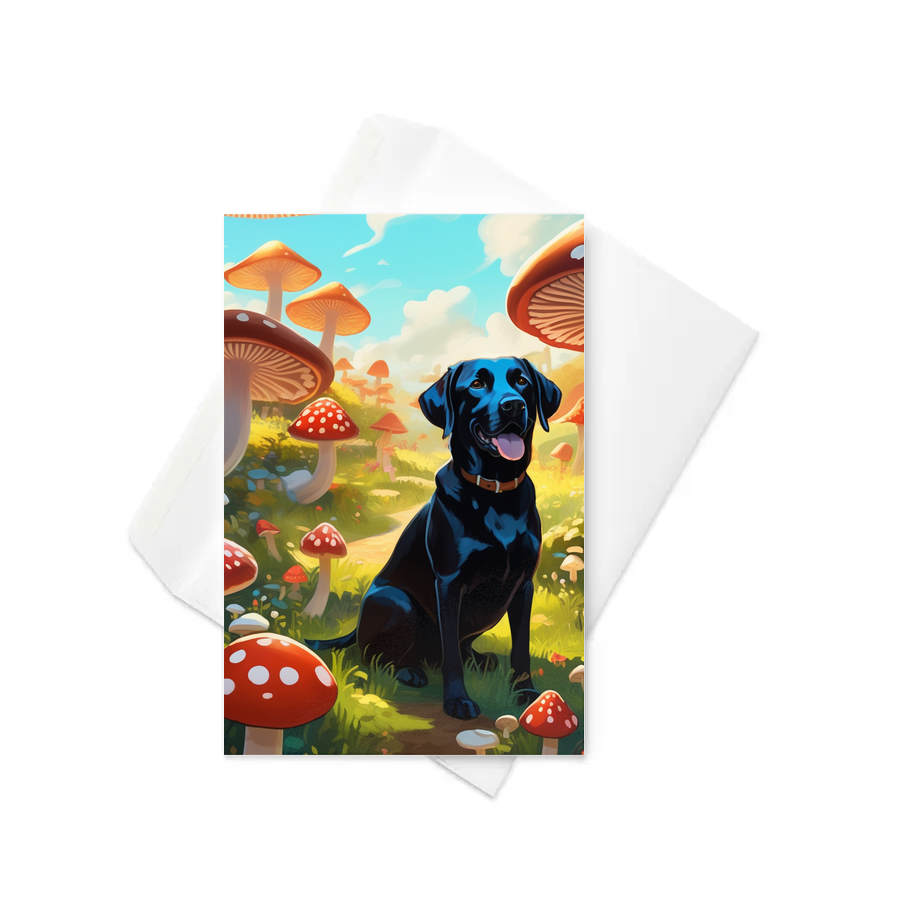 PugMug Custom Black Labrador Retriever Greeting Card