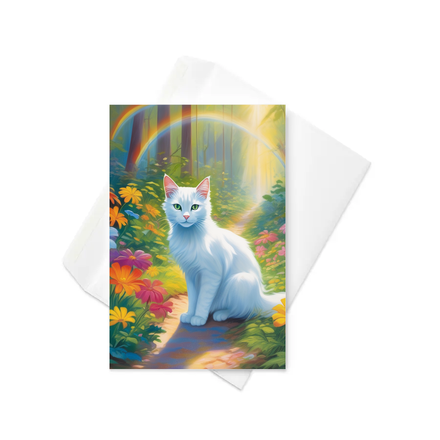 PugMug Custom White Companion Cat Greeting Card