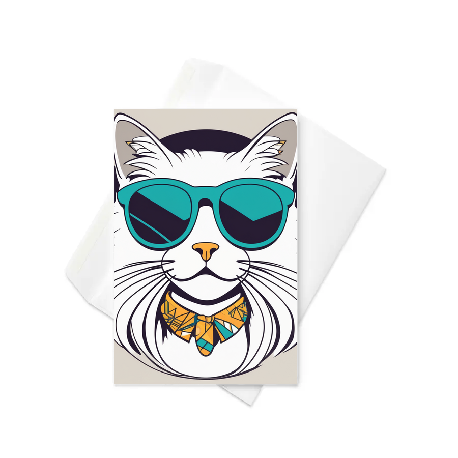PugMug Custom White Ragdoll Cat Greeting Card