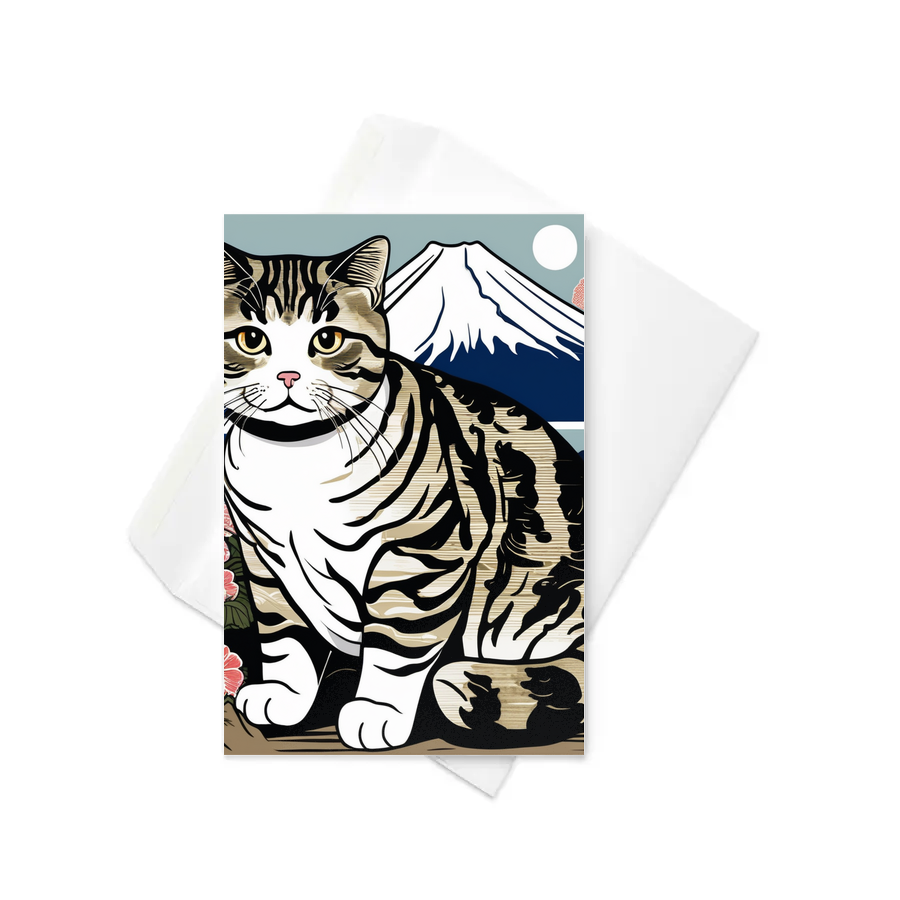 PugMug Custom Tabby Scottish Fold Cat Greeting Card