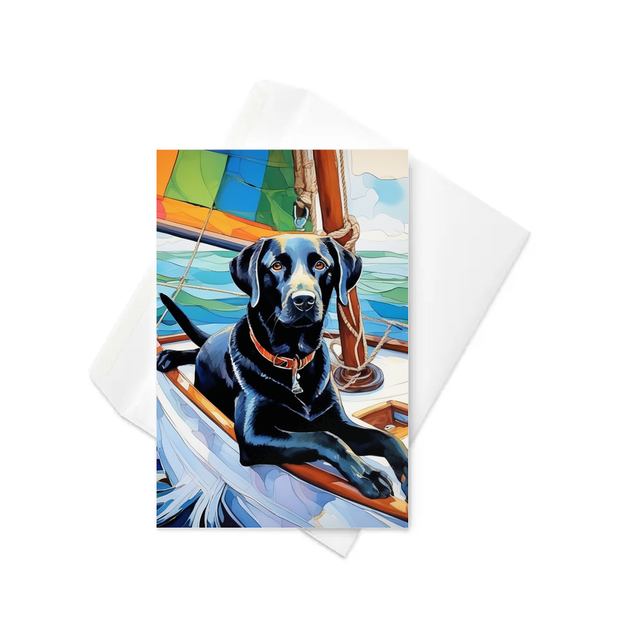 PugMug Custom Black Labrador Retriever Greeting Card