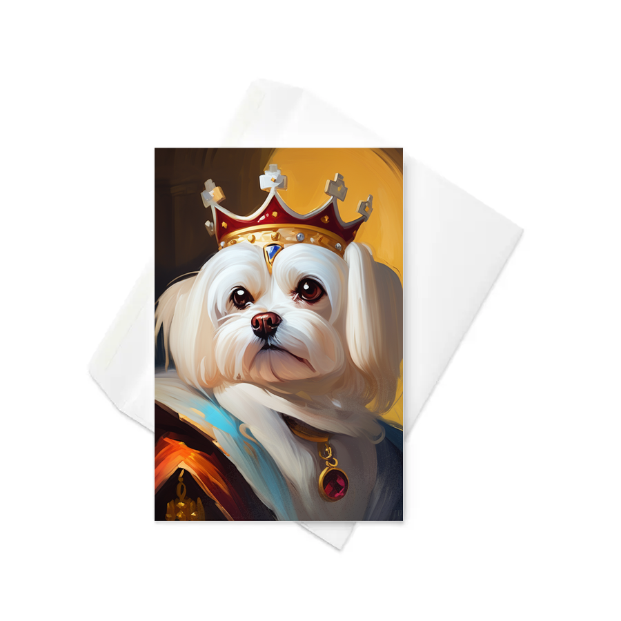 PugMug Custom Maltese Dog Greeting Card