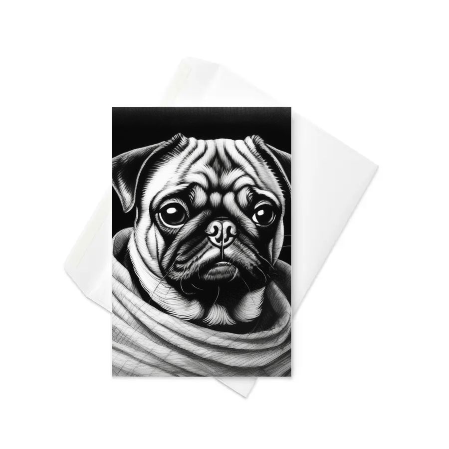 PugMug Custom Pug Greeting Card