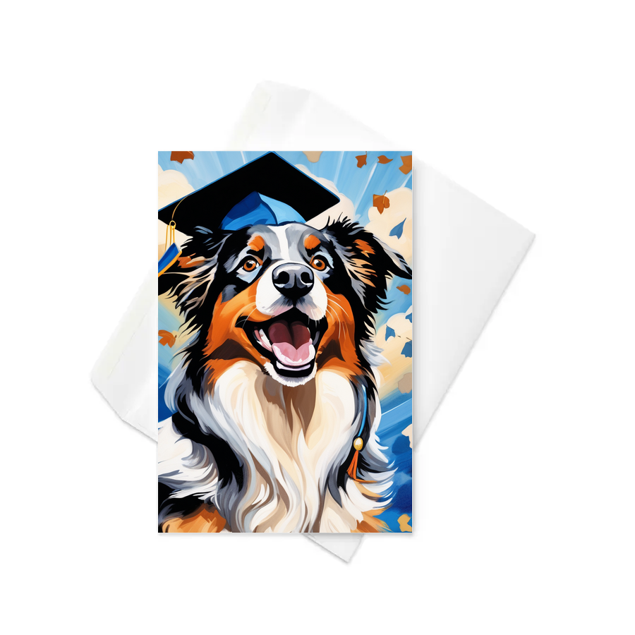 PugMug Custom Australian Shepherd Dog Greeting Card