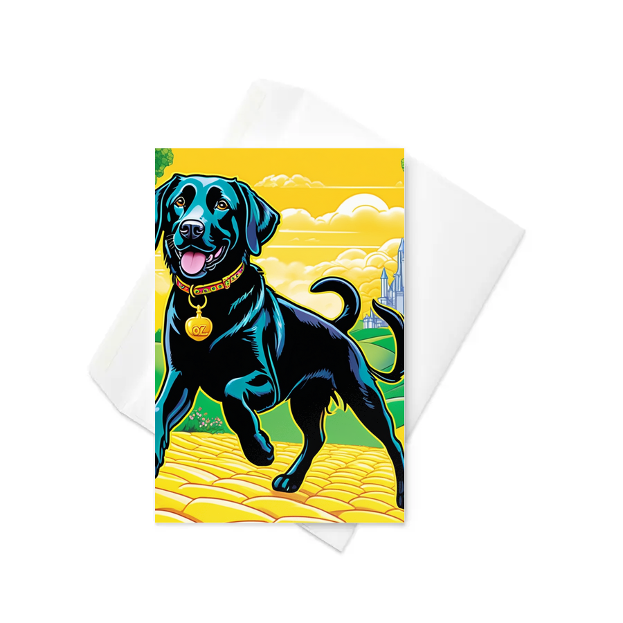 PugMug Custom Black Labrador Retriever Greeting Card