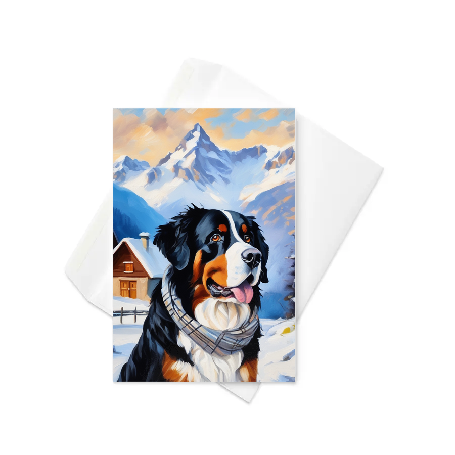 PugMug Custom Bernese Mountain Dog Greeting Card