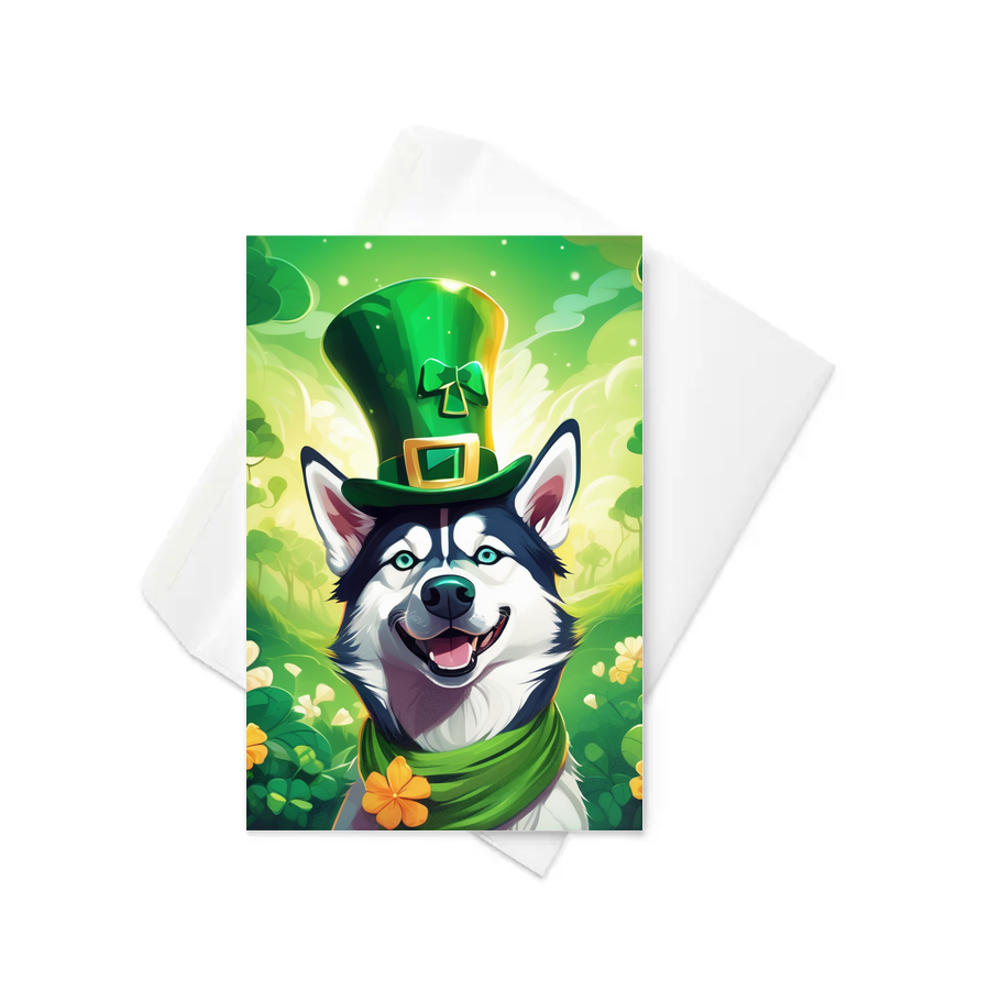 PugMug Custom Siberian Husky Greeting Card