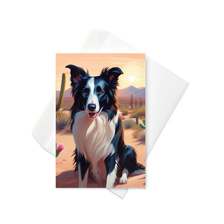 PugMug Custom Border Collie Greeting Card