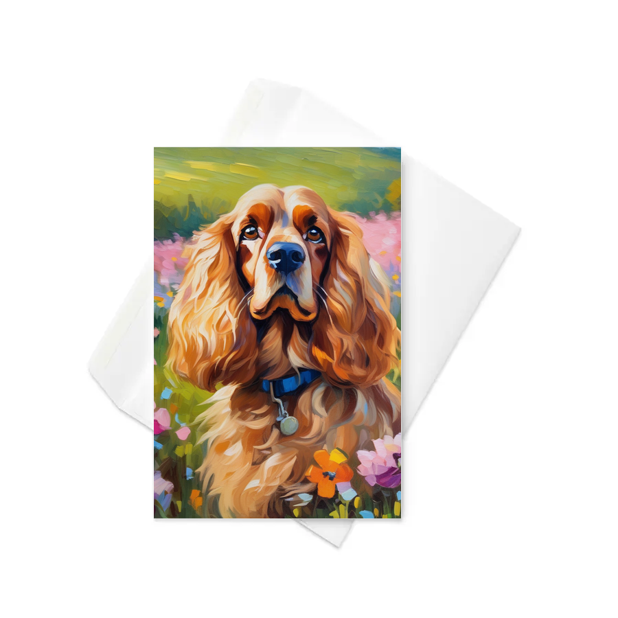PugMug Custom Cocker Spaniel Greeting Card