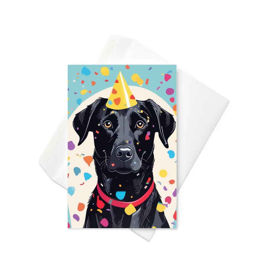 PugMug Custom Black Labrador Retriever Greeting Card