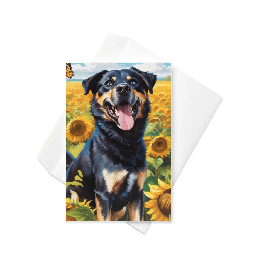 PugMug Custom Blue Greeting Card