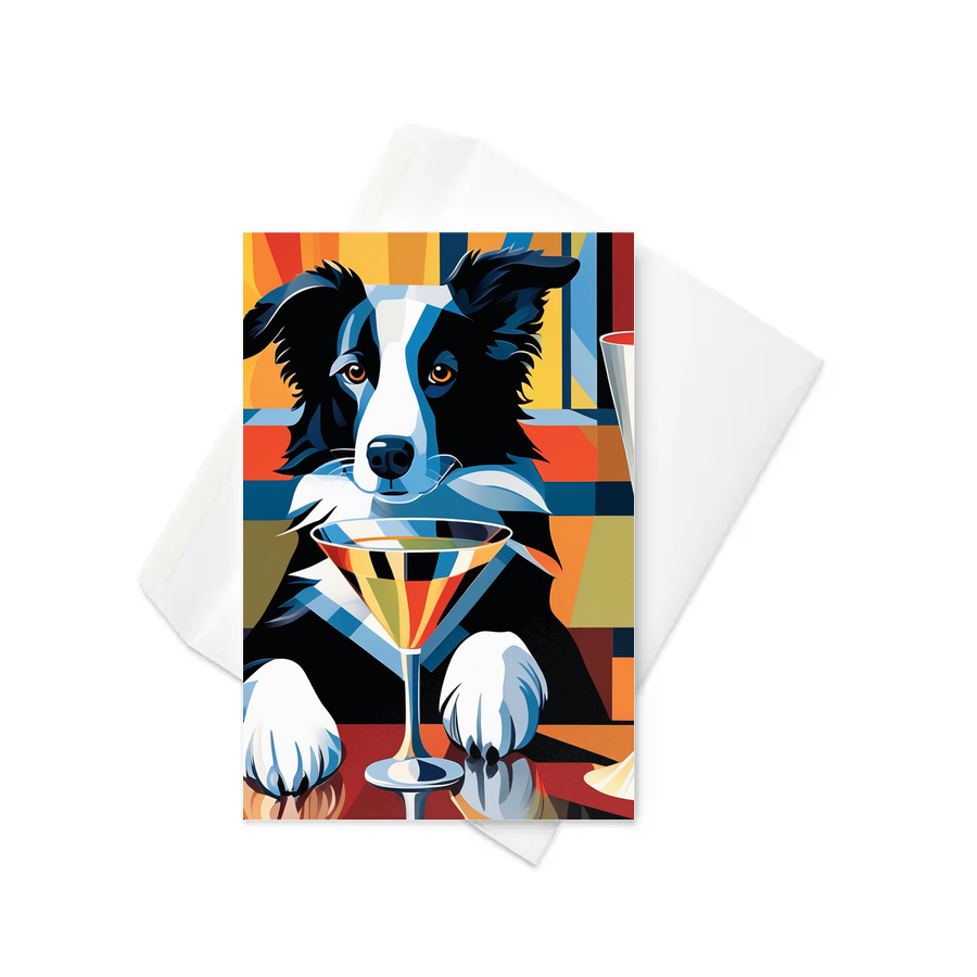 PugMug Custom Border Collie Greeting Card