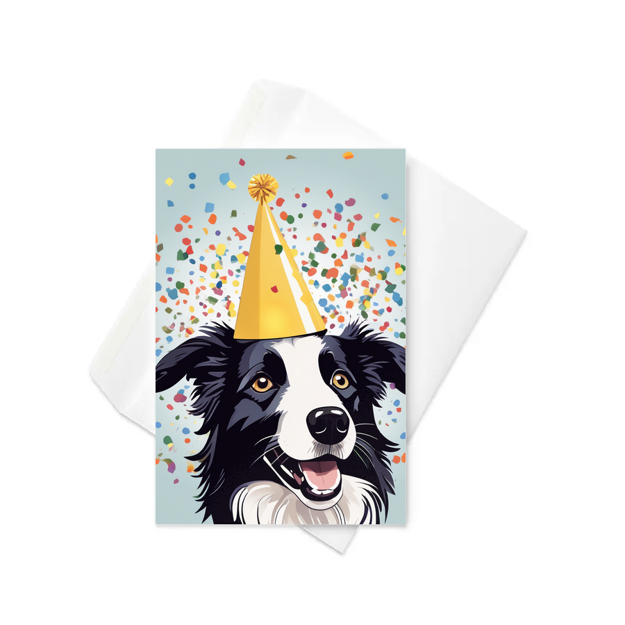 PugMug Custom Border Collie Greeting Card
