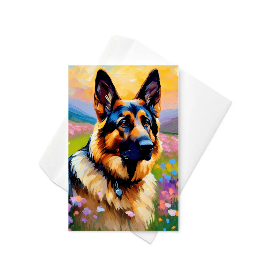 PugMug Custom German Shepherd Dog Greeting Card